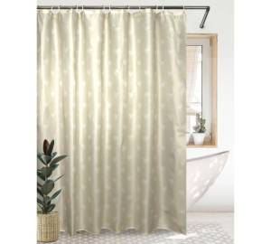 Штора для ванной Bath Plus Heart akch14164-0 с кольцами, 180x180, бежевый