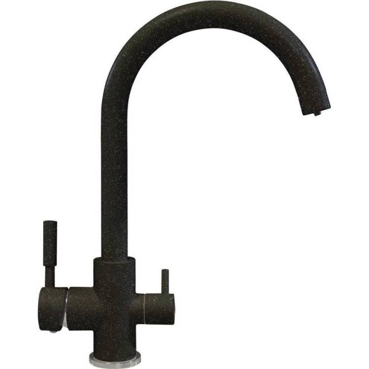 Смеситель для кухни Polygran Элара Дуо 627666 черный