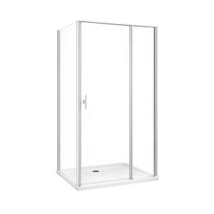 Душевой уголок Allen Brau Priority 3.31005.BA + 3.31014.BA профиль брашированное серебро, 1000x800
