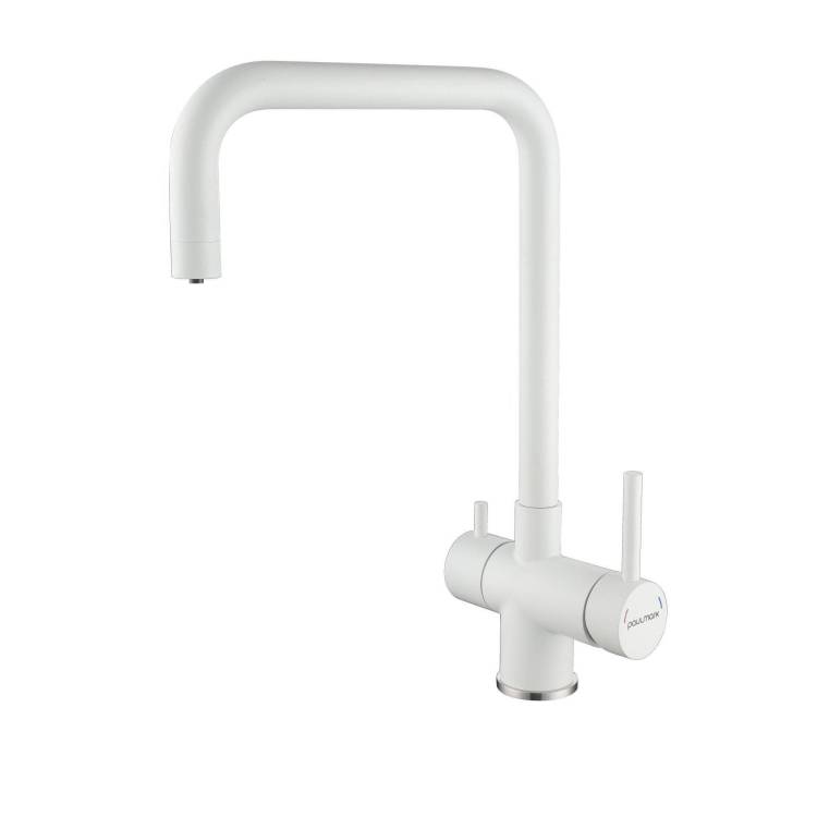 Смеситель для кухни Paulmark Wetter We213030-WH белый матовый