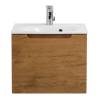 Тумба с раковиной Belbagno Etna ETNA-600-1C-SO-RN-P 59.6x39.2x40 Rovere Nature подвесная с одним выкатным ящиком фото 2