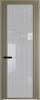 Межкомнатная дверь Profil Doors 2 AGP цвет профиля Шампань, стекло безопасное 6 мм страйп 600x2000