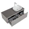 Тумба с раковиной Black&White U915.1200R 9151200R 40x120x55 Белый/Серый фото 3