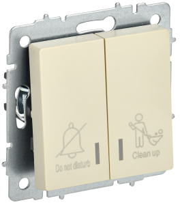 Выключатель 2-клавишный IEK Brite BR-V20-2-10-K10 бежевый