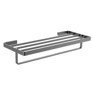 Полотенцедержатель Wonzon & Woghand Lotte WW-8381A-BGM с полкой, темный графит