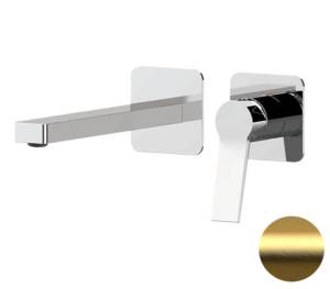 Смеситель для раковины Remer Slash & Dot SL15PLBG золото брашированное