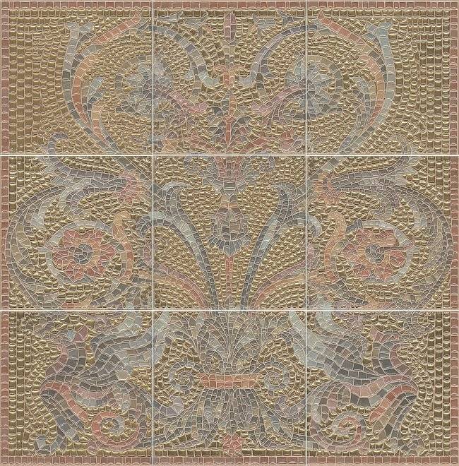 Панно Kerama Marazzi Виченца HGD/B99/9x/17000 золото (из 9 частей 15x15) 45x45