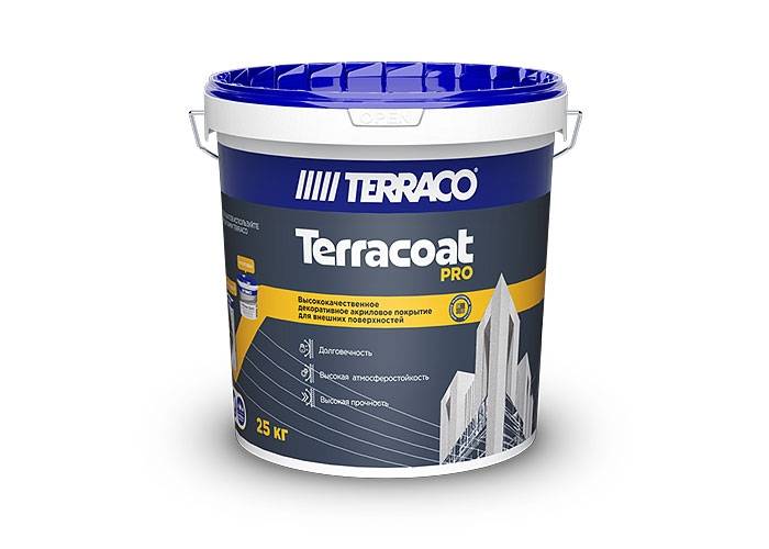 Штукатурка декоративная акриловая Terraco Terracoat Pro Granule Камешковая 1.5 мм 25 кг