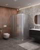 Душевой уголок Cezares MOLVENO-RH-2-130/100-P-Cr профиль хром, стекло матовое, 130x100x195
