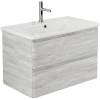 Тумба с раковиной Belbagno Albano-Cer ALBANO-CER-800-2C-SO-RVB 77x44x50 Rovere Vintage Bianco подвесная с двумя выкатными ящиками фото 2