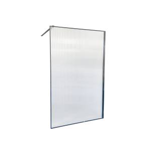 Душевая перегородка Cerutti Spa STRIP T120 профиль черный, стекло гофрированное, 120x120x190