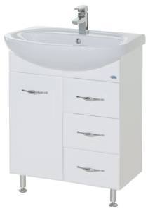 Тумба с раковиной Bellezza Стелла 65 3 ящ. Белый