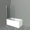 Душевая шторка на ванну BelBagno Uno V-2-100/150-C-Cr фото 2