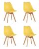 Набор из 4 стульев Stool Group Frankfurt New Y863-V seat yellow X4 желтый