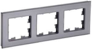 Рамка 3-постовая IEK Brite BR-M32-G-K03 серый