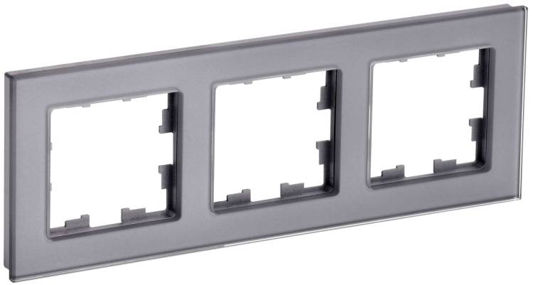 Рамка 3-постовая IEK Brite BR-M32-G-K03 серый