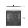 Верхний душ Aquatek AQ2074MB квадратный, 300 мм, черный матовый фото 7