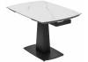 Стол Woodville Balde 593881 matt white marble solid ceramic/black 120(180)x85x76 фото 6