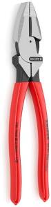 Lineman s Pliers Плоскогубцы KNIPEX электромонтажные, рез проволоки: средняя d 4.6 мм, твёрдая d 3 мм, L-240 мм, чёрные, 2К ручки
