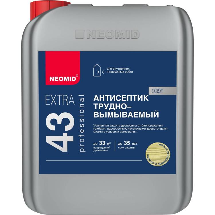 Трудновымываемый антисептик Neomid Extra 5 кг
