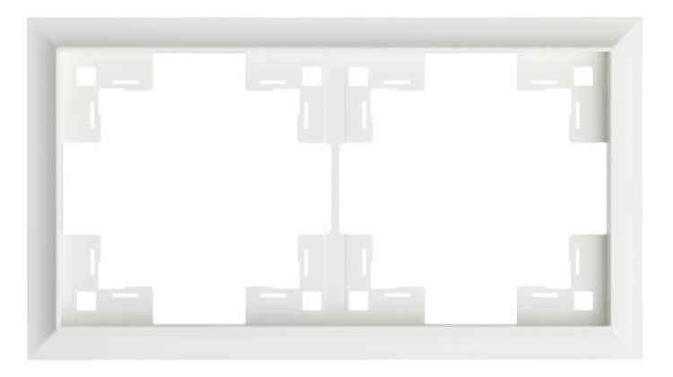 Двухместная рамка Rikett Classic 35920 MW белый сатин