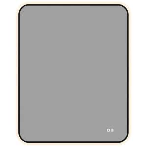 Зеркало Aquanet Контур 00367663 LED подсветка, подогрев, черное, 100x80