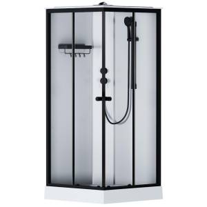 Душевая кабина Am.Pm X-Joy W94C-403-090BT 90x90, профиль матовый черный, стекло прозрачное