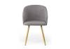Стул на металлокаркасе Notta Монер 632663 темно-серый (glory 20) / золотой фото 2
