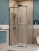 Душевой уголок BelBagno SOFT_CLOSE-1-A-1-100-C-GM профиль оружейная сталь, стекло прозрачное, 100x100x200 фото 2