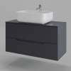 Тумба с раковиной Orange Line Li-100TugMDF+B03-600W графит матовый, 100 см фото 2