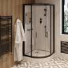 Душевая кабина Cerutti Spa VIVA91B с низким поддоном, профиль чёрный алюминиевый фото 9