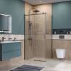 Душевой уголок BelBagno SOFT_CLOSE-2-AH-1-100/80-C-GM профиль оружейная сталь, стекло прозрачное, 100x80x200 фото 3