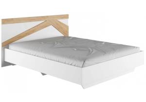 Кровать Woodville Теодора 587590 белый/крафт золотой 160x200