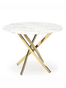 Стол обеденный Halmar Raymond 2 V-CH-RAYMOND_2-ST-BIALY_ZLOTY белый мрамор/золотой