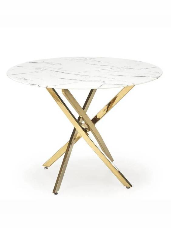Стол обеденный Halmar Raymond 2 V-CH-RAYMOND_2-ST-BIALY_ZLOTY белый мрамор/золотой