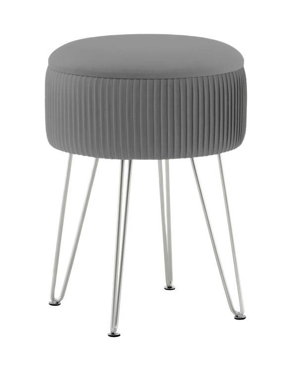 Пуф Stool Group Астор 23A1696VD-8167-52-S серебристый серебряные ножки