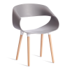 Стул Tetchair QXX (mod. C1058-1) 21244 Grey (серый) 92717/натуральный 60x53x81