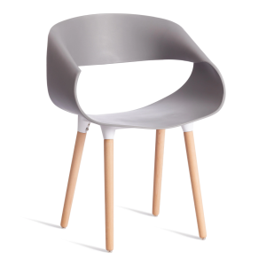Стул Tetchair QXX (mod. C1058-1) 21244 Grey (серый) 92717/натуральный 60x53x81