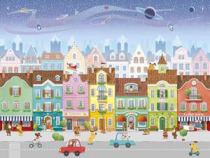 Фреска Ortograf Little friends 34349 Маленькая улица Флорентина Суперфасад FFSO