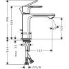 Смеситель для раковины Hansgrohe Rebris E 72560670 черный фото 5