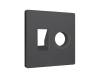 Лицевая панель для компьютерной/телефонной розетки+TV розетки Ambrella Volt Alfa AP9125 графит мягкое касание