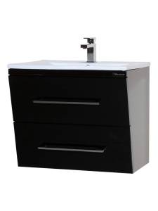 Тумба с раковиной Bellezza Берта 75 2 ящ. Черный