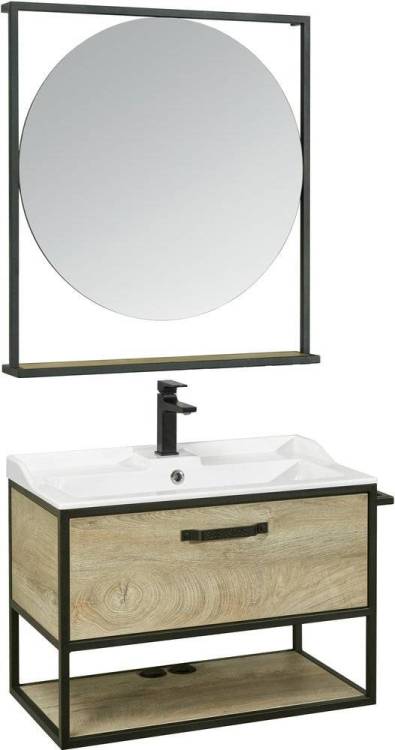 Мебель для ванной AQUATON Лофт Фабрик 80 дуб эндгрейн