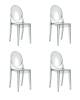 Набор из 4 стульев Stool Group Victoria Ghost XH-8071 smoke X4 серый