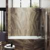 Шторка на ванну MaybahGlass MGV-920-4 99x140, поворотная, стекло сатин 6 мм, профиль хром глянцевый фото 3