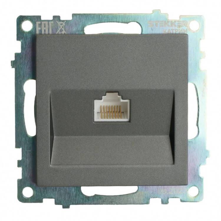 Розетка компьютерная RJ-45 Stekker Катрин 49418