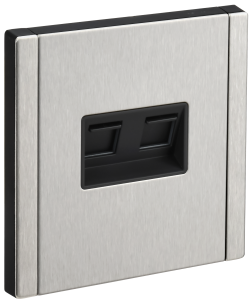 Розетка компьютерная RJ45 2-местная IEK Forte&Piano FP-K20-1-M-K50 никель