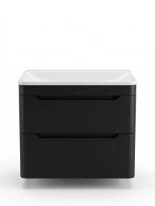 Тумба с раковиной Uperwood Ocean KOcean80b черная, 80 см