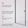Душевая дверь в нишу Am.Pm Sunny W87G-90-1P-BT профиль черный матовый, стекло прозрачное, 90x190 фото 7