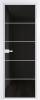 Межкомнатная дверь Profil Doors 5 AX цвет профиля Вайт, стекло безопасное 6 мм черное тонированное 700x2000